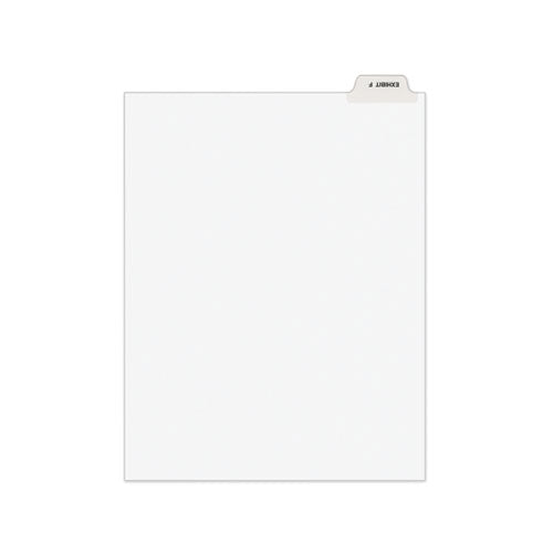 Avery-Style Preprinted Legal Bottom Tab Divider, 26-Tab, Exhibit F, 11 x 8.5, White, 25/PK-(AVE11945)