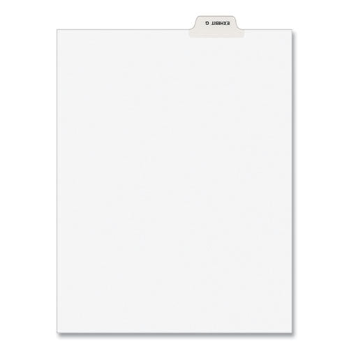 Avery-Style Preprinted Legal Bottom Tab Divider, 26-Tab, Exhibit G, 11 x 8.5, White, 25/PK-(AVE11946)