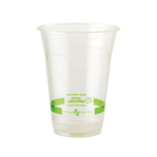 PLA Clear Cold Cups, 16 oz, Clear, 1,000/Carton-(WORCPCS16)