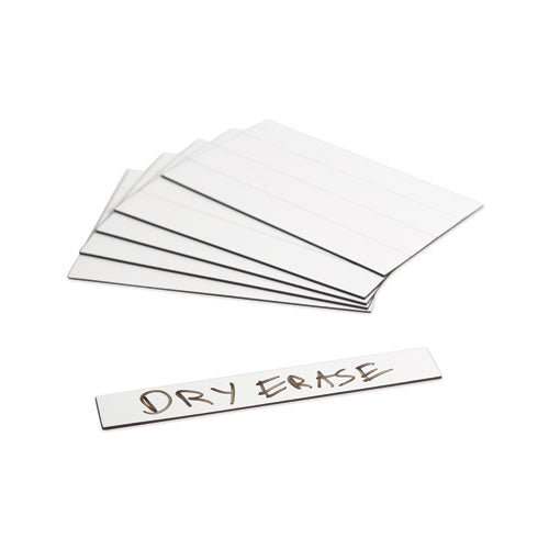 Dry Erase Magnetic Tape Strips, 6" x 0.88", White, 25/Pack-(UBRFM2518)