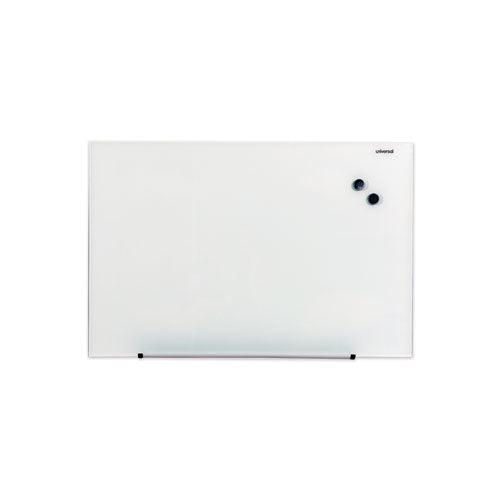 Frameless Magnetic Glass Marker Board, 36 x 24, White Surface-(UNV43202)