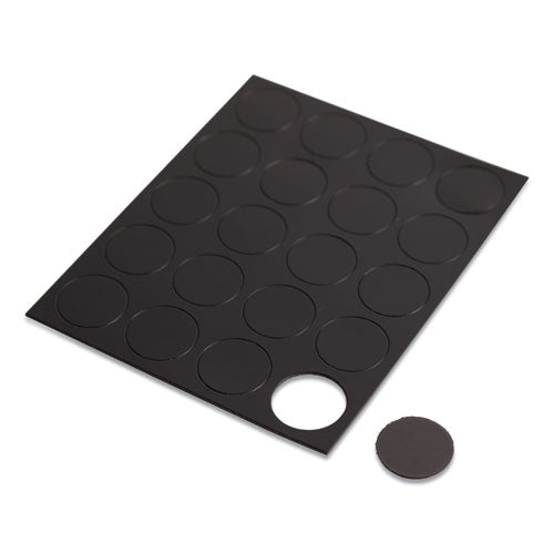 Heavy-Duty Board Magnets, Circles, Black, 0.75" Diameter, 20/Pack-(UBRFM1605)