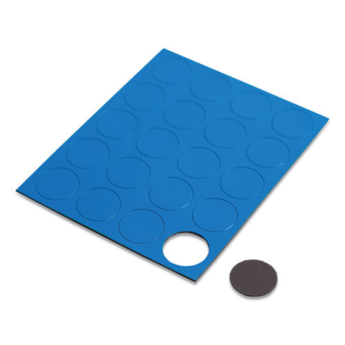 Heavy-Duty Board Magnets, Circles, 0.75" Diameter, Blue, 20/Pack-(UBRFM1601)