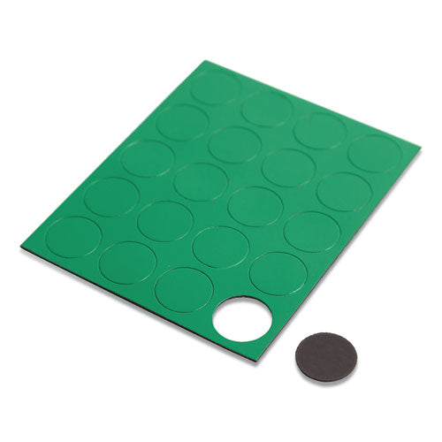 Heavy-Duty Board Magnets, Circles, Green, 0.75" Diameter, 20/Pack-(UBRFM1602)