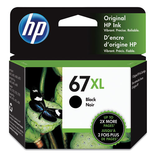 HP 67XL, (3YM57AN) High-Yield Black Original Ink Cartridge-(HEW3YM57AN)