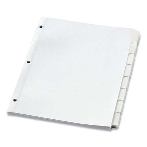 Custom Label Tab Dividers with Self-Adhesive Tab Labels, 8-Tab, 11 x 8.5, White, 5 Sets-(OXF11315)