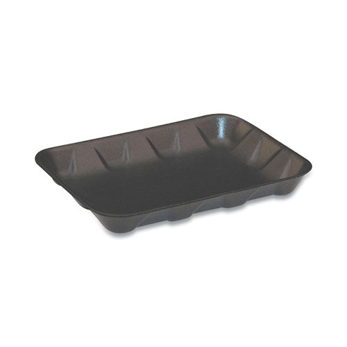 Supermarket Tray, #4D, 9.58 x 7.08 x 1.25,  Black, Foam, 400/Carton-(PCT51P904D)