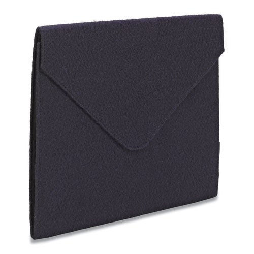 Soft Touch Cloth Expanding Files, 2" Expansion, 1 Section, Snap Closure, Letter Size, Dark Blue-(SMD70922)