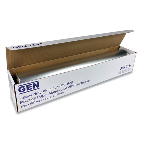 Heavy-Duty Aluminum Foil Roll, 18" x 500 ft-(GEN7134)