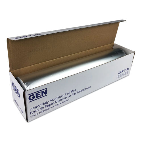 Heavy-Duty Aluminum Foil Roll, 18" x 1,000 ft-(GEN7136)