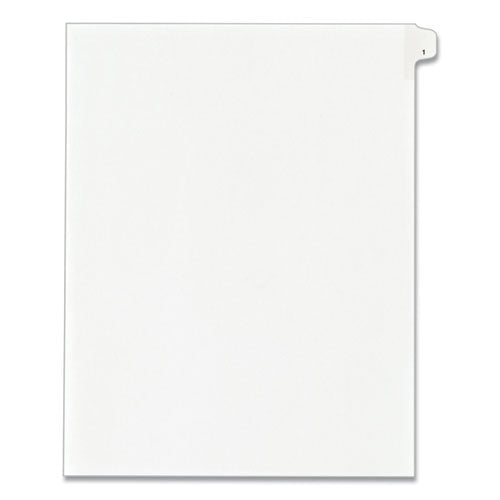 Preprinted Legal Exhibit Side Tab Index Dividers, Allstate Style, 10-Tab, 1, 11 x 8.5, White, 25/Pack-(AVE82199)