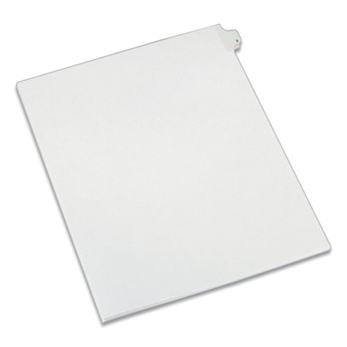 Preprinted Legal Exhibit Side Tab Index Dividers, Allstate Style, 10-Tab, 2, 11 x 8.5, White, 25/Pack-(AVE82200)