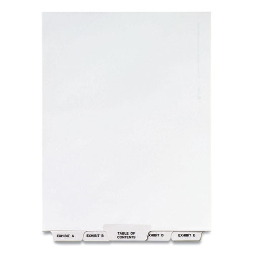 Preprinted Legal Exhibit Bottom Tab Index Dividers, Avery Style, 27-Tab, Exhibit A to Exhibit Z, 11 x 8.5, White, 1 Set-(AVE11376)