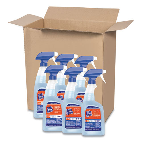 Disinfecting All-Purpose Spray and Glass Cleaner, Fresh Scent, 32 oz Spray Bottle, 6/Carton-(PGC75353)