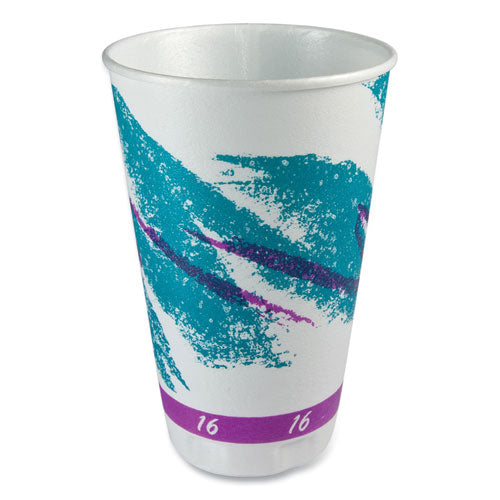 Trophy Plus Dual Temperature Insulated Cups in Jazz Design, 16 oz, 750/Carton-(SCCX16NJ)