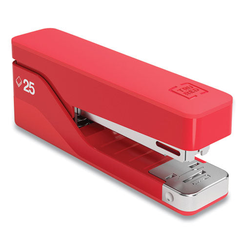 Desktop Aluminum Stapler, 25-Sheet Capacity, Red-(TUD24418162)