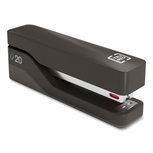 Desktop Plastic Half Strip Stapler, 20-Sheet Capacity, Black-(TUD24418182)