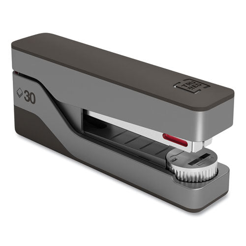 Premium Desktop Half Strip Stapler, 30-Sheet Capacity, Gray/Black-(TUD24418186)