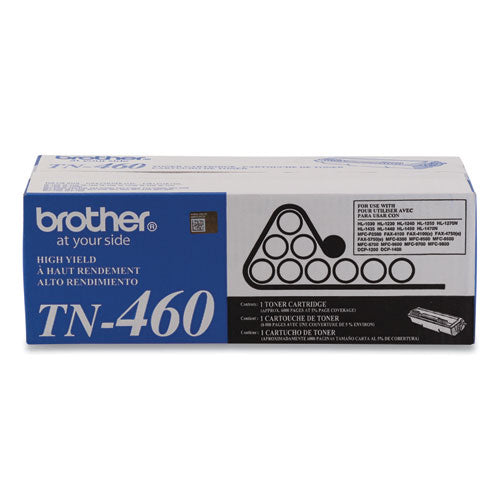 TN460 High-Yield Toner, 6,000 Page-Yield, Black-(BRTTN460)