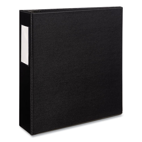 Durable Non-View Binder with DuraHinge and EZD Rings, 3 Rings, 3" Capacity, 11 x 8.5, Black, (8702)-(AVE08702)