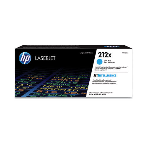 HP 212X, (W2121X) High-Yield Cyan Original LaserJet Toner Cartridge-(HEWW2121X)