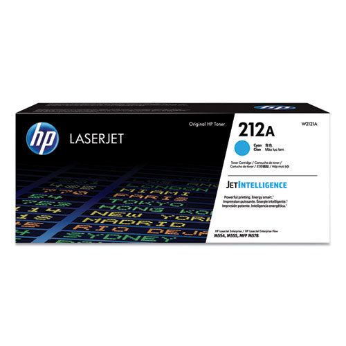 HP 212A, (W2121A) Cyan Original LaserJet Toner Cartridge-(HEWW2121A)