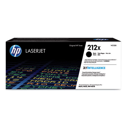 HP 212X, (W2120X) High-Yield Black Original LaserJet Toner Cartridge-(HEWW2120X)