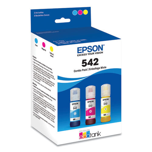 T542520-S (T542) DURABrite EcoFit Ultra High-Capacity Ink, 6,000 Page-Yield, Cyan/Magenta/Yellow-(EPST542520S)