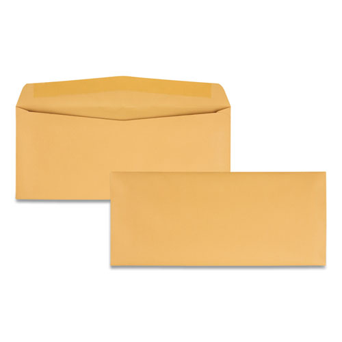 Kraft Envelope, #11, Commercial Flap, Gummed Closure, 4.5 x 10.38, Brown Kraft, 500/Box-(QUA11362)