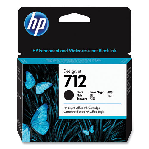 HP 712, (3ED71A) Black Original Ink Cartridge-(HEW3ED71A)