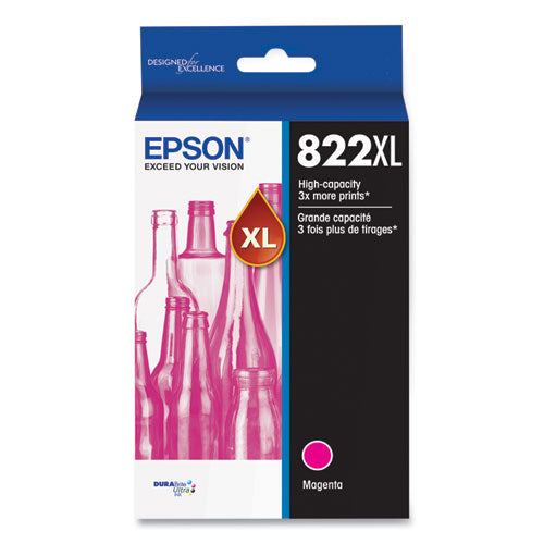 T822XL320-S (T822XL) DURABrite Ultra High-Yield Ink, 1,100 Page-Yield, Magenta-(EPST822XL320S)