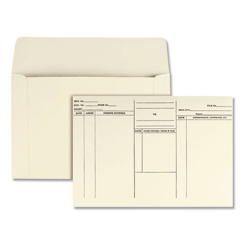 Attorneys Envelope/Transport Case File, Cheese Blade Flap, Fold-Over Closure, 10 x 14.75, Cameo Buff, 100/Box-(QUA89701)