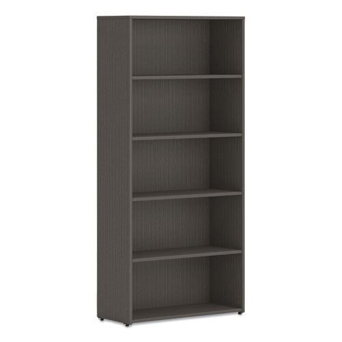 Mod Bookcase, Five-Shelf/4 Adjustable, 30w x 13d x 65h, Slate Teak-(HONLBC3013B5LS1)