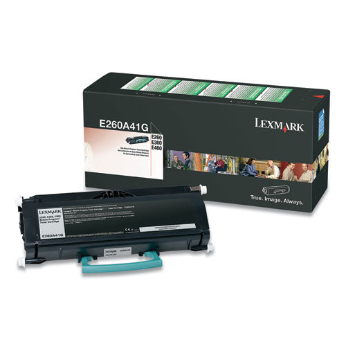 E260A41G Return Program Toner, 3,500 Page-Yield, Black-(LEXE260A41G)