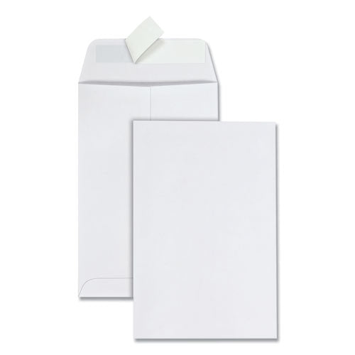 Redi-Strip Catalog Envelope, #1, Cheese Blade Flap, Redi-Strip Adhesive Closure, 6 x 9, White, 100/Box-(QUA44182)