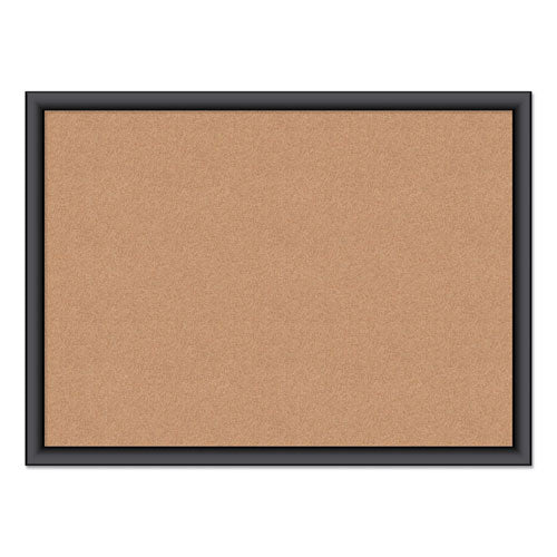 Cork Bulletin Board, 24 x 18, Natural Surface, Black Wood Frame-(UBR026U0001)