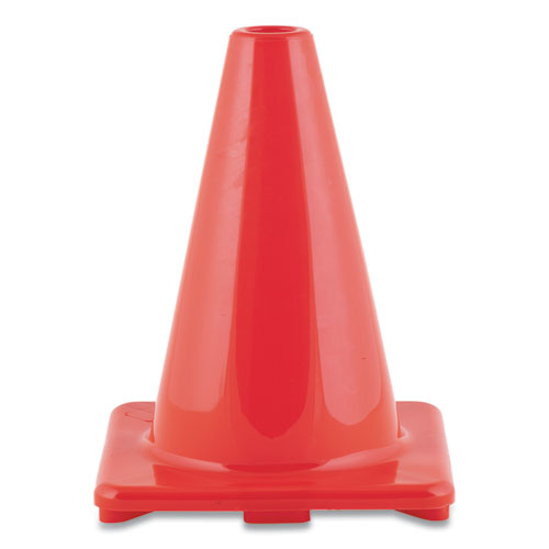 Hi-Visibility Vinyl Cones, 6" Tall, Orange-(CSIC6OR)