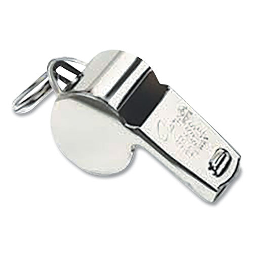 Sports Whistle, Medium Weight, Metal, Silver, Dozen-(CSI501)