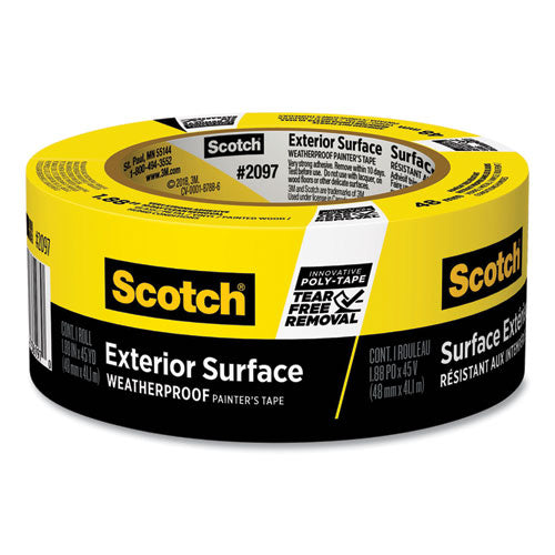 Exterior Surface Weatherproof Painters Tape, 1.88 x 45 yds, Yellow-(MMM209748ECXS)