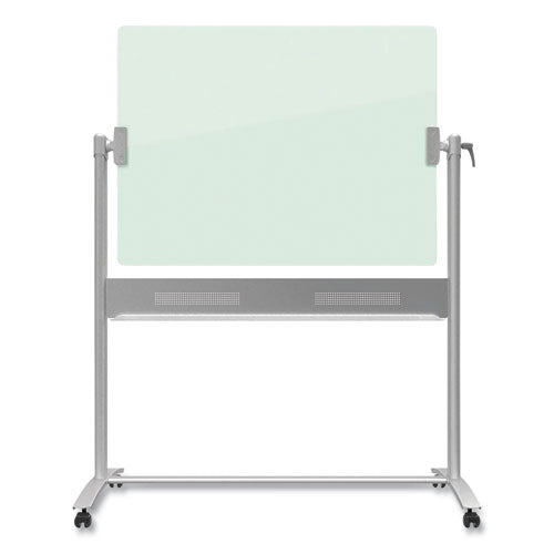 Infinity Glass Dry-Erase Board Presentation Easel, 24 x 36, White Surface, Frameless-(QRTECM43G)