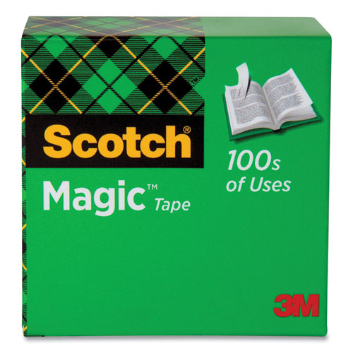 Magic Tape Refill, 1" Core, 0.75" x 25 yds, Clear, 20/Pack-(MMM810SX20)