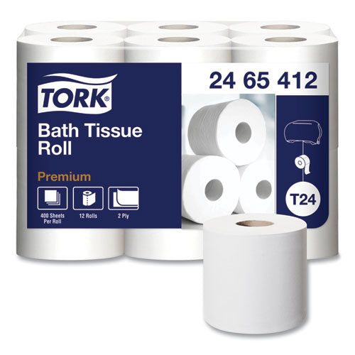 Premium Poly-Pack Bath Tissue, Septic Safe, 2-Ply, White, 400 Sheets/Roll, 12 Rolls/Pack, 4 Packs/Carton-(TRK2465412)