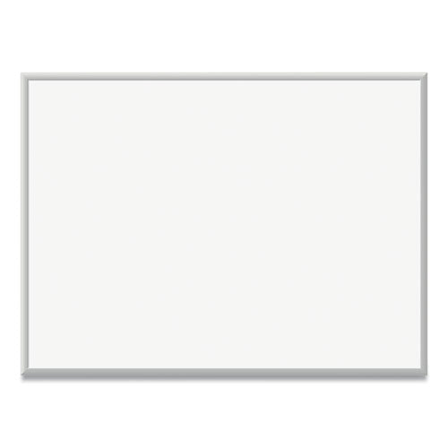 Magnetic Dry Erase Board with Aluminum Frame, 48 x 36, White Surface, Silver Aluminum Frame-(UBR072U0001)