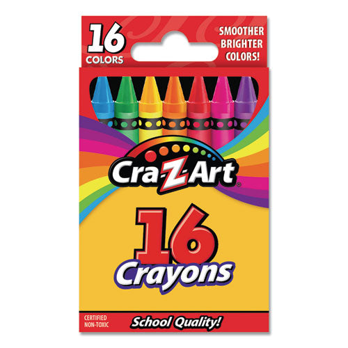 Crayons, 16 Assorted Colors, 16/Set-(CZA10200WM40)