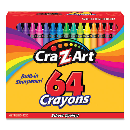 Crayons, 64 Assorted Colors, 64/Pack-(CZA10202WM16)