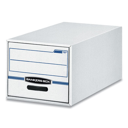 STOR/DRAWER Basic Space-Savings Storage Drawers, Legal Files, 16.75" x 19.5" x 11.5", White/Blue, 6/Carton-(FEL00722)