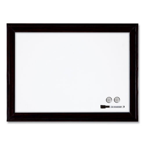 Home Decor Magnetic Dry Erase Board, 23 x 17, White Surface, Black Wood Frame-(QRT79282)