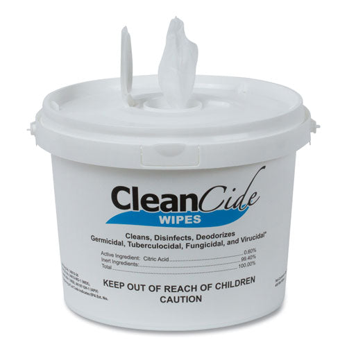 CleanCide Disinfecting Wipes, 1-Ply, 8 x 5.5, Fresh Scent, White, 400/Tub-(WXF3130B400DEA)