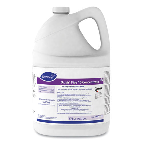 Five 16 One-Step Disinfectant Cleaner, 1 gal Bottle, 4/Carton-(DVO4963314)