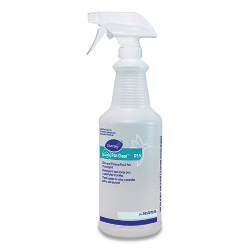 Pan Clean Spray Bottle, 32 oz, Clear, 12/Carton-(DVOD95007826)